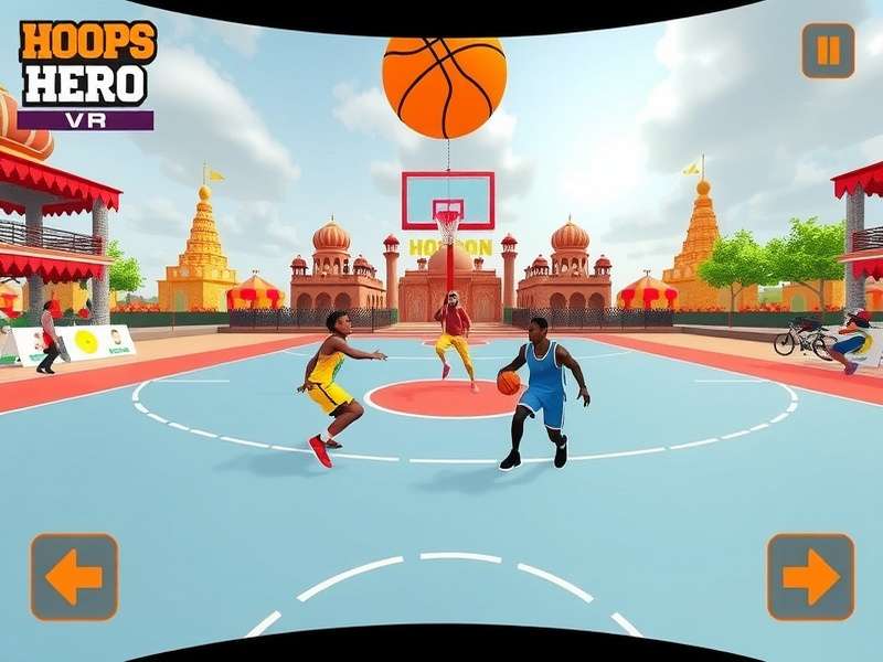 Hoops Hero VR Indian festival special event with themed basketball court